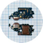 Шлейф Samsung Galaxy S21 5G G991B з роз'ємами зарядки та Sim-карти з мікрофоном (оригінал 100%)