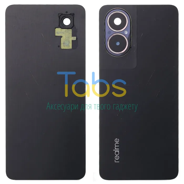 Задня кришка для Oppo Realme C67 (чорна оригінал 100% зі склом камери) - зображення 1