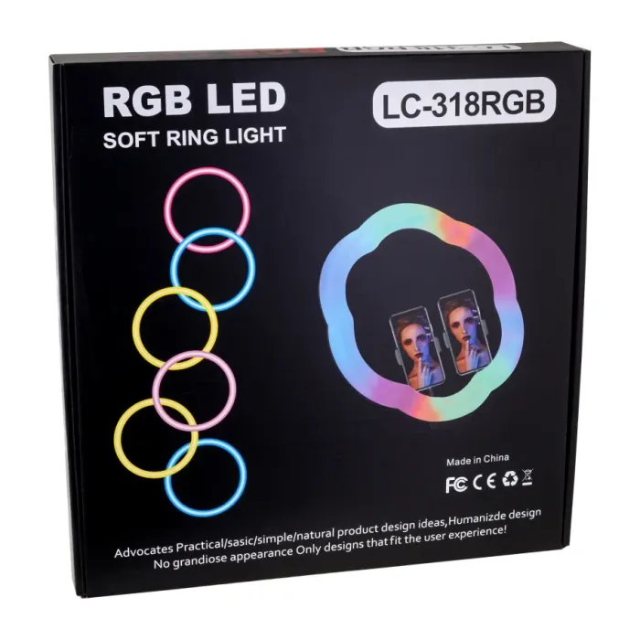 Лампа RGB LC-318(Flower Type) 33 cm Чорний - зображення 3