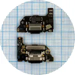 Шлейф Xiaomi Mi 11 Lite, Mi 11 Lite 5G з роз'ємом зарядки та мікрофоном - нижня плата Original Quality