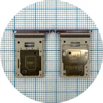 Тримач SIM карти Samsung Galaxy A55 5G A556 (фіолетовий 2 SIM (1 SIM + Micro SD))