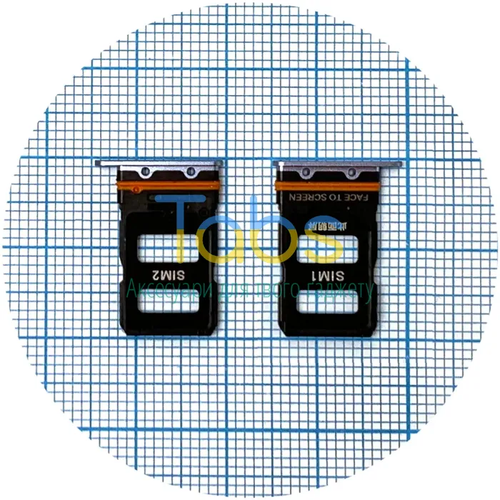 Тримач Sim карти Xiaomi 12, 12X (сірий на 2 SIM) - изображение 1