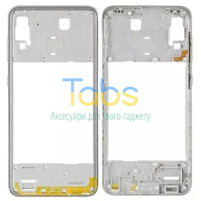 Рамка корпусу Samsung Galaxy A30 2019 A305F (біла) - зображення 1