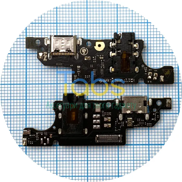 Шлейф ZTE Blade V50 Vita з роз'ємами зарядки, навушників та мікрофоном - нижня плата High Quality - зображення 1