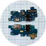 Шлейф Samsung Galaxy A30s 2019 A307F ver 02B з роз'ємом зарядки, навушників та мікрофоном Оригінал 100% - нижня плата
