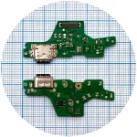Шлейф Motorola Moto G8 Plus XT2019 з роз'ємом зарядки та мікрофоном - нижня плата High Quality