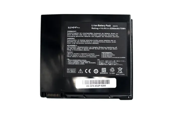 Акумулятор для ноутбука Elements MAX для Asus G74J G74JH G74S G74SX G74SW 14.4V 5200mAh 75Wh (G74-4S2P-5200)