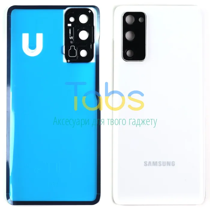 Задня кришка для Samsung Galaxy S20 FE G780F (біла зі склом камери) Original Quality - зображення 1