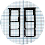 Тримач SIM карти Samsung Galaxy M31 M315F (чорний на 2 SIM + MicroSD)