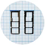 Тримач SIM карти Xiaomi Redmi 10C, Poco C40 (синій на 2 SIM + MicroSD)