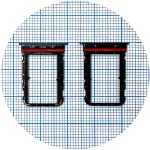 Тримач SIM карти Xiaomi Mi Note 10, Mi Note 10 Pro, Mi Note 10 Lite, Mi CC9 Pro (чорний на 2 SIM)