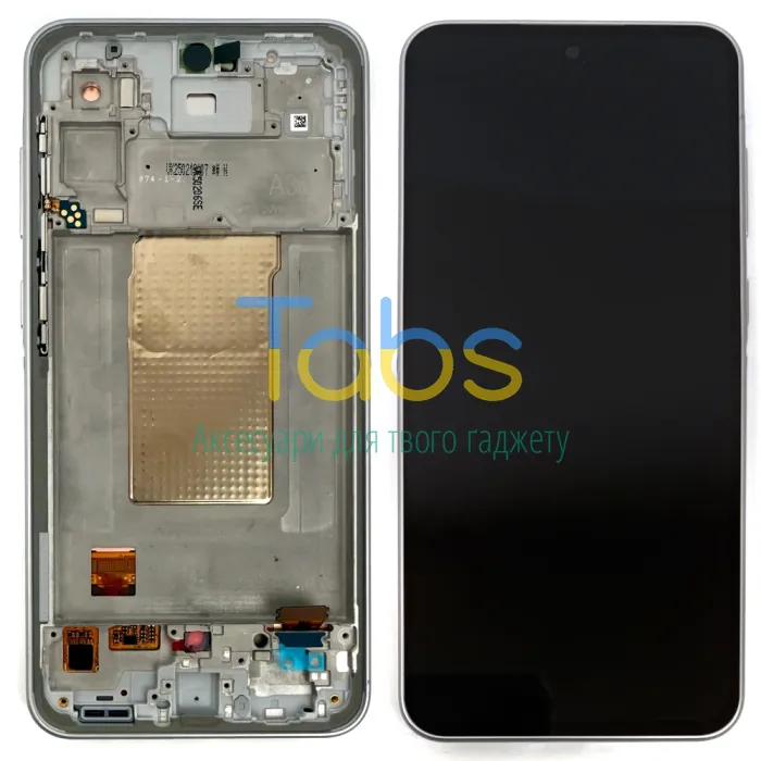 Дисплей для Samsung Galaxy A36 5G A366B + тачскрин з рамкою (сріблястою оригінал 100%) - зображення 1