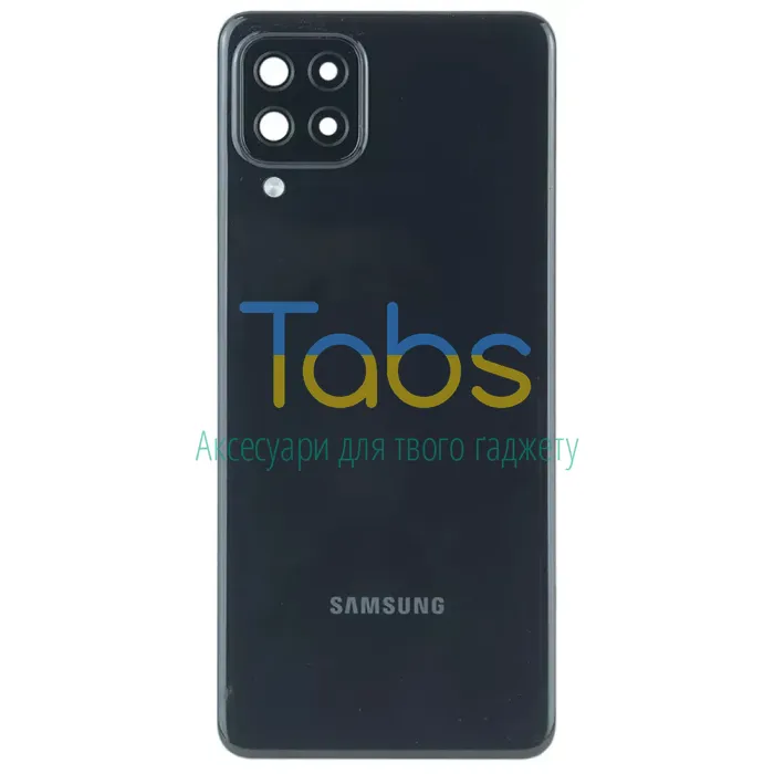 Задня кришка для Samsung Galaxy A22 4G A225F (чорна зі склом камери) - зображення 2