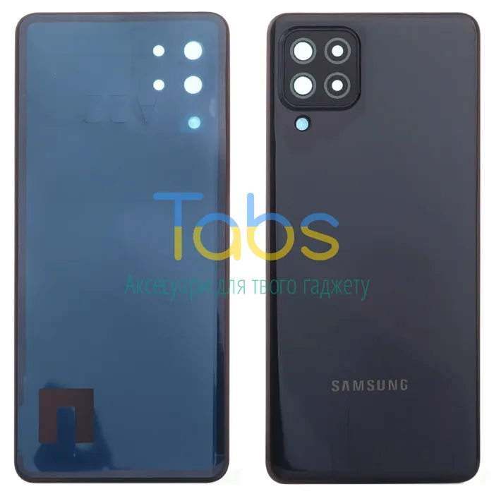 Задня кришка для Samsung Galaxy A22 4G A225F (чорна зі склом камери) - зображення 1