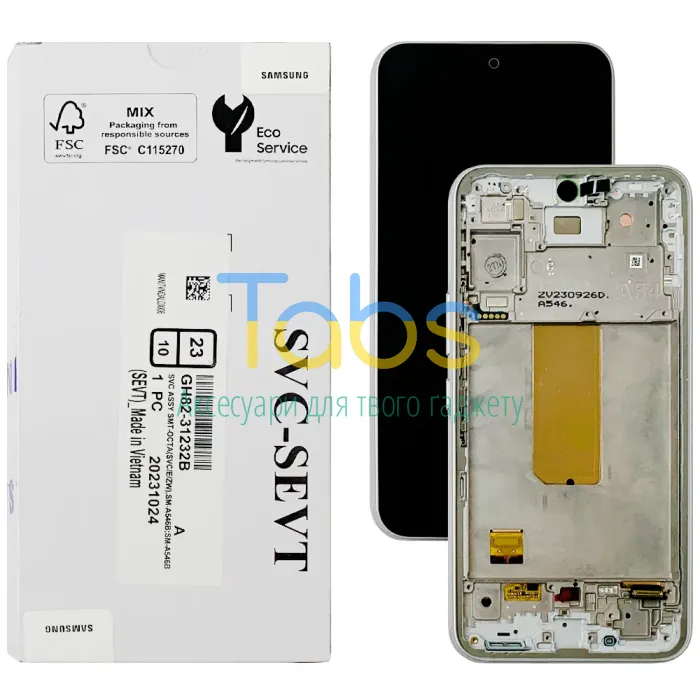 Дисплей для Samsung Galaxy A54 A546 з тачскріном (оригінальний 100% з сріблястою рамкою) - зображення 1