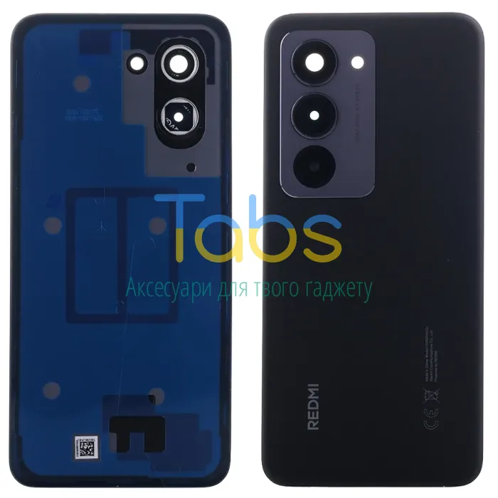 Задня кришка для Xiaomi Redmi 15 4G Global 167 мм 25062RN2DA 25062RN2DL (чорна зі склом камери) Original Quality - зображення 1