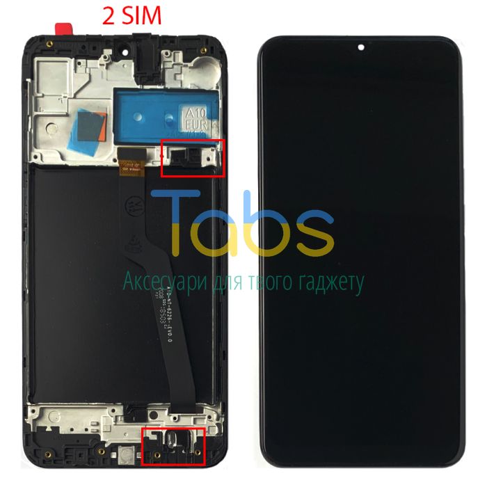 Дисплей для Samsung Galaxy A10 2019 A105F, M10 2019 M105F з тачскріном (з рамкою для A105) - зображення 1
