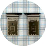Тримач Sim картки Samsung Galaxy S21 FE 5G G990 (сірий на 2 SIM)