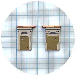 Тримач SIM карти Samsung Galaxy S20 FE G780F, S20 FE 5G G781B (помаранчевий на 2 SIM)