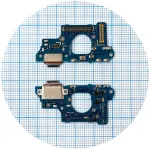 Шлейф Samsung Galaxy S20 FE G780F, Galaxy S20 FE 5G G781B, з роз'ємом зарядки та мікрофоном (версія 03D) High Quality
