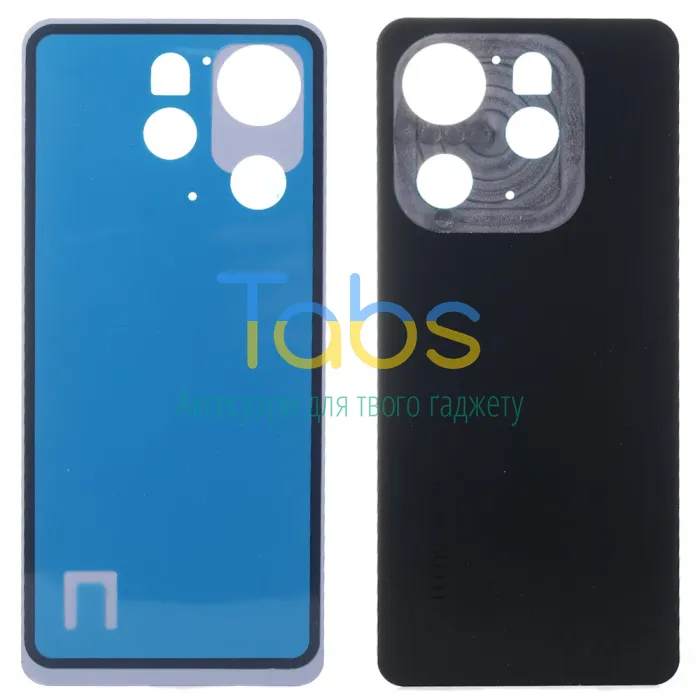 Задня кришка для Tecno Spark 20 Pro (чорна зі склом камери) Original Quality - зображення 2