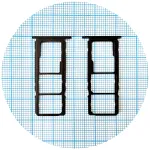 Тримач SIM карти Nokia 3.4, Nokia 2.4 (чорний на 2 SIM + MicroSD)