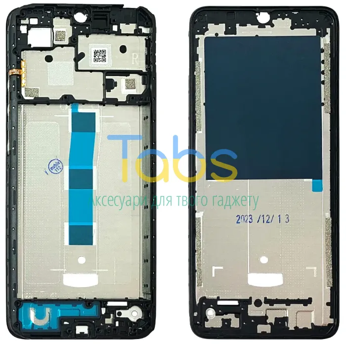 Рамка дисплея Xiaomi Redmi 12C, Poco C55 (чорна ) Original Quality - зображення 1