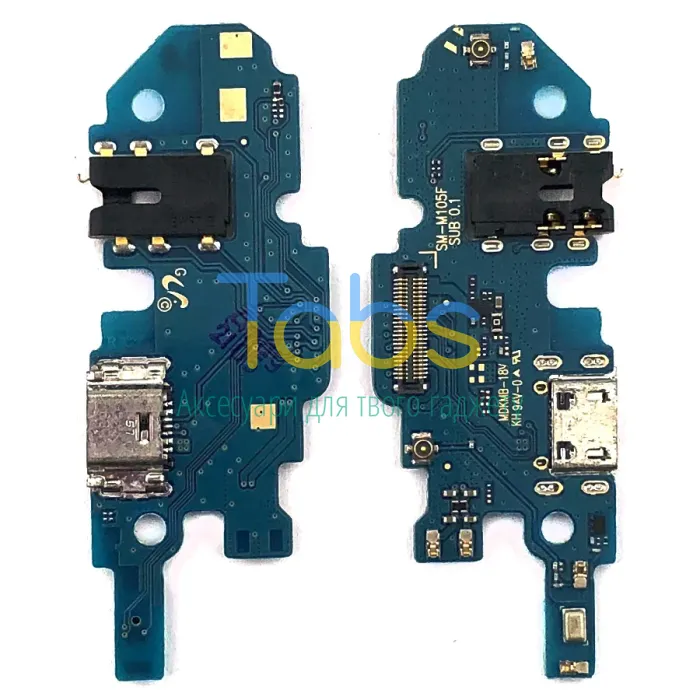 Шлейф Samsung Galaxy M10 2019 M105F з роз'ємом зарядки, навушників та мікрофоном - нижня плата - зображення 1