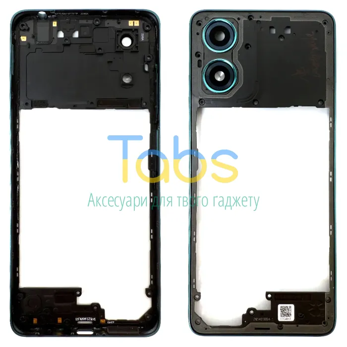 Рамка корпусу Motorola Moto G04 XT2421-2, Moto G04s XT2421-8 (зелена зі склом камери) - зображення 1