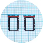 Тримач SIM карти Xiaomi Mi Note 10, Mi Note 10 Pro, Mi Note 10 Lite, Mi CC9 Pro (синій на 2 SIM)