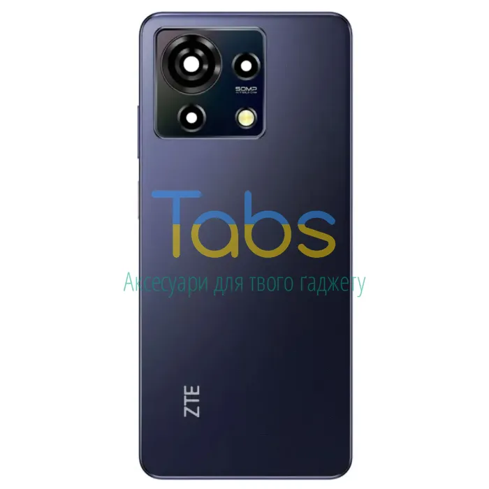 Задня кришка для ZTE Blade V50 Vita (чорна зі склом камери) Original Quality - зображення 2