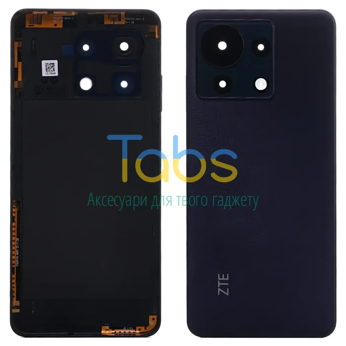 Задня кришка для ZTE Blade V50 Vita (чорна зі склом камери) Original Quality - зображення 1