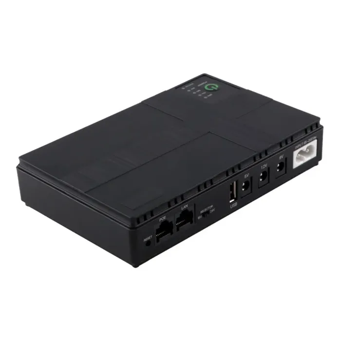 ДБЖ для роутера UPS DC1018P USB, DC, 5V+9V+12V (10400mAh) Чорний