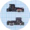 Шлейф для Motorola Moto G14 XT2341 з роз'ємом зарядки та мікрофоном - нижня плата Original Quality