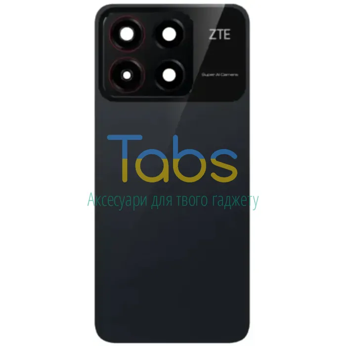 Задня кришка для ZTE Blade A35 (чорна зі склом камери) Original Quality - зображення 2