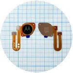 Шлейф Motorola Moto G30 XT2129 із сканером відбитка пальця (чорний)