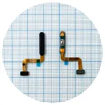 Шлейф Samsung Galaxy A22 4G A225F з кнопкою ввімкнення та сканером відбитка (чорний) Original Quality