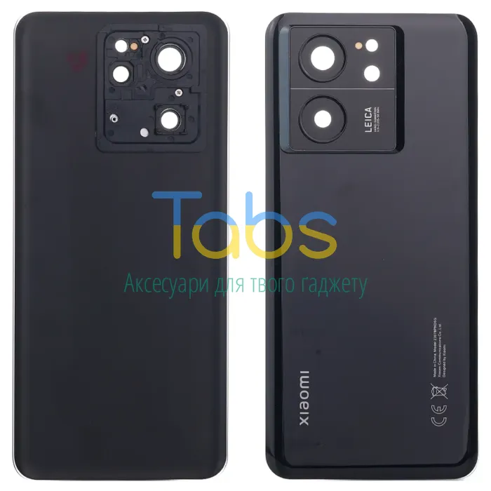 Задняя крышка для Xiaomi 13T 13T Pro (чорна зі склом камери) Original Quality - изображение 1