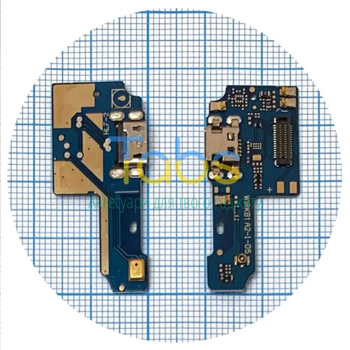 Шлейф Asus ZenFone Max Plus M1 ZB570TL X018D з роз'ємом зарядки та мікрофоном - нижня плата High Quality - зображення 1