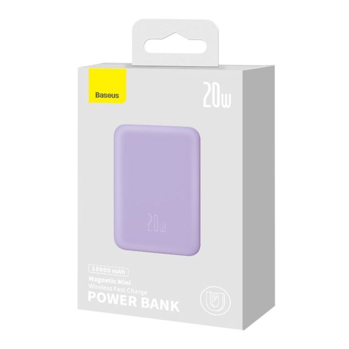 Універсальна Мобільна Батарея Power Bank Baseus Magnetic Mini wireless Fast Charging 20W 10000 mAh (PPCX110105) Колір Фіолетовий