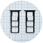 Тримач SIM карти та карти пам'яті Nokia G11 (синій на 2 SIM)