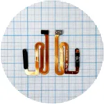 Шлейф Samsung Galaxy A12 A125F, Galaxy M12 M127F з кнопкою ввімкнення та сканером відбитка пальця (чорний) Original Quality