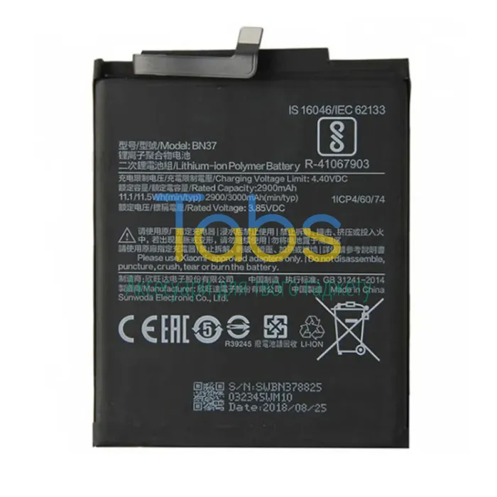 Акумулятор для Xiaomi BN37 Redmi 6 6A M1804C3DG M1804C3DH M1804C3DI High Quality - зображення 1