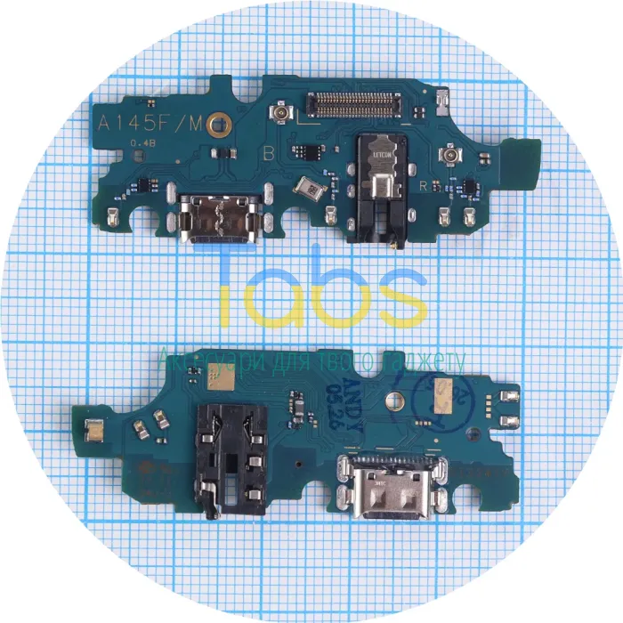 Шлейф для Samsung Galaxy A14 4G A145 з роз'ємом зарядки та мікрофоном - нижня плата Original Quality - зображення 1