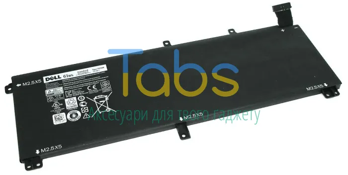 Акумулятор для ноутбука Dell TOTRM Precision M3800 11.1 В Black 5200 мАг Orig - изображение 4