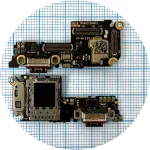 Шлейф Xiaomi 13 з роз'ємами Sim-карти, зарядки та мікрофоном - нижня плата Original Quality