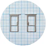 Тримач Sim картки Huawei Nova Y70, Nova Y70 Plus (сріблястий на 2 SIM + MicroSD)