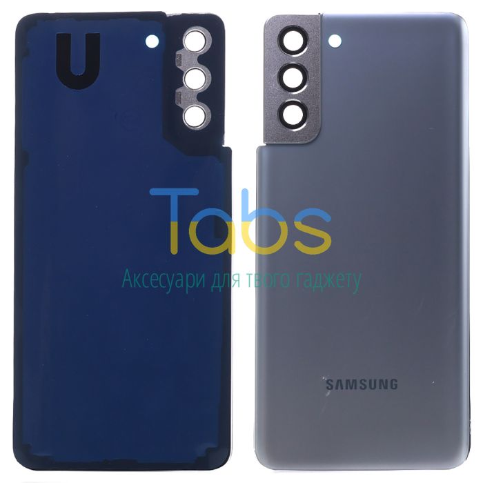 Задня кришка для Samsung Galaxy S21 Plus 5G G996B (уцінка - срібляста зі склом камери) Original Quality - изображение 1