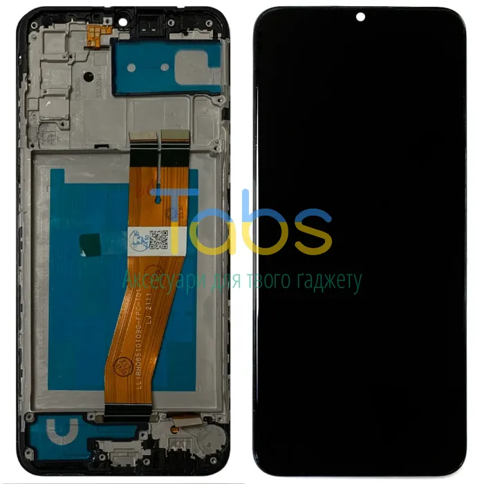 Дисплей для Samsung Galaxy A02s A025F, M02S M025F 160 x 72 мм + тачскрін з рамкою ( жовтий шлейф) Original Quality - зображення 1