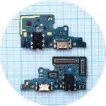 Шлейф Samsung Galaxy A70 A705F з роз'ємами зарядки та навушників - нижня плата Original Quality
